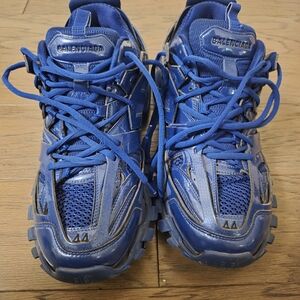 Balenciaga Mens Track Sneakers in Vibrant Blue